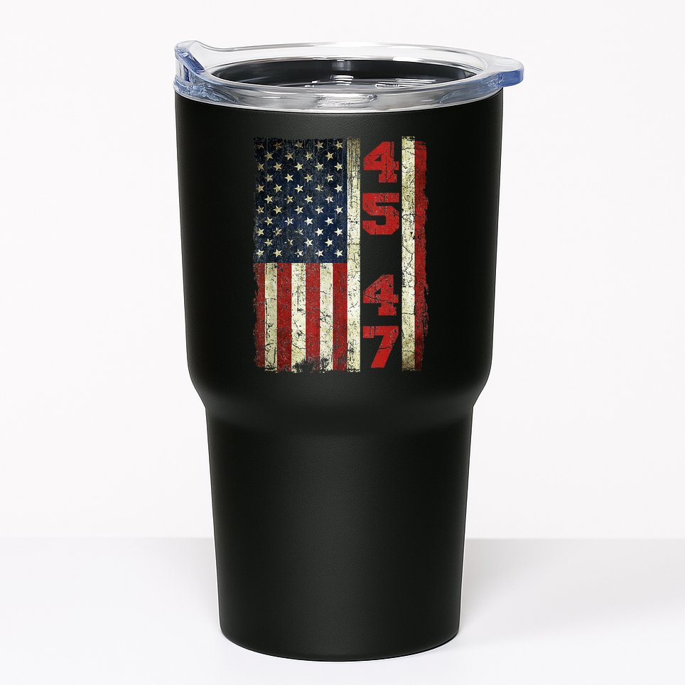 Vintage 45 47 America Flag Tumbler