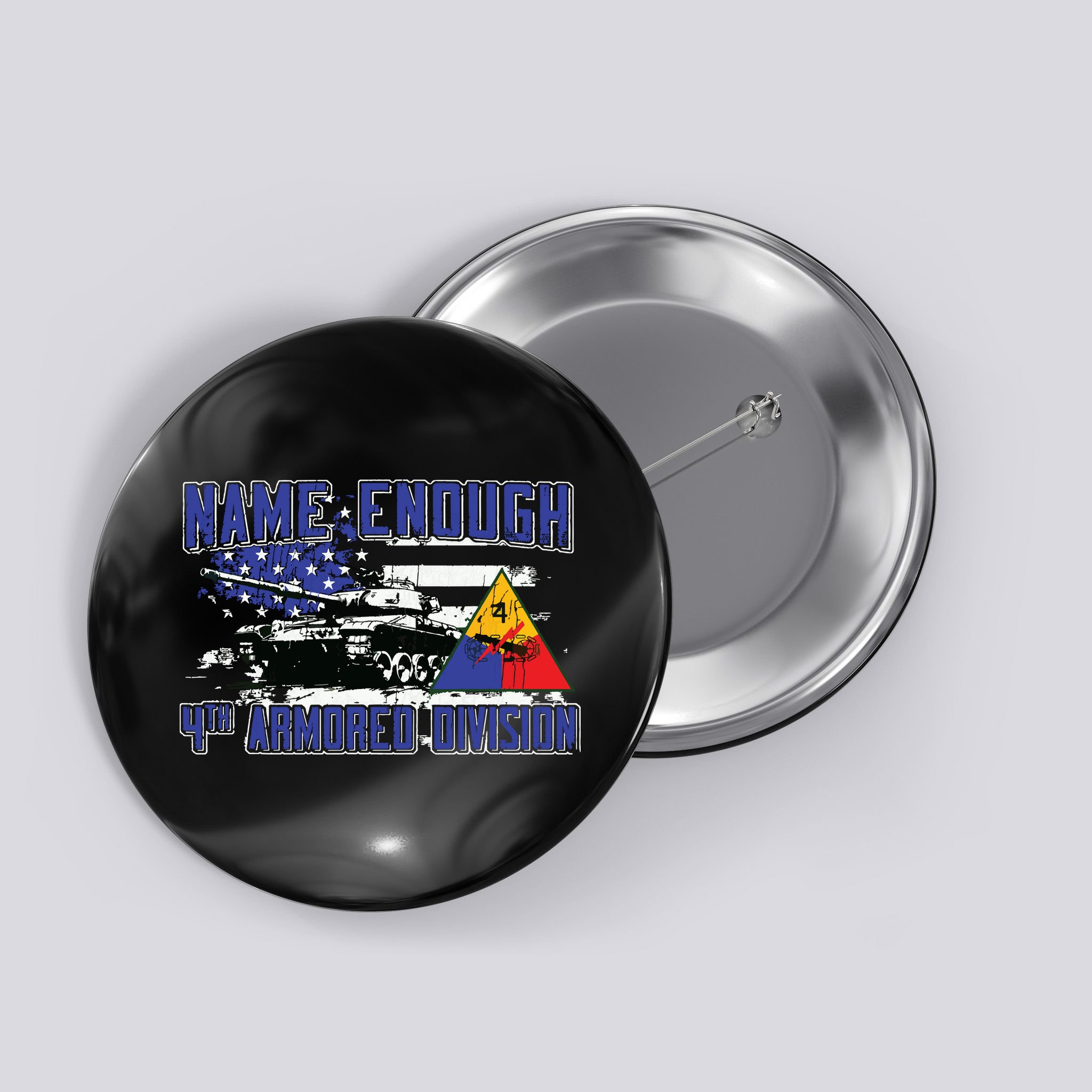 Veteran 4th Armored Division Breakthrough Vintage Gift Button