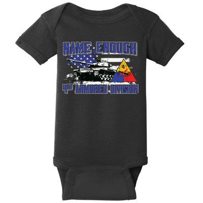 Veteran 4th Armored Division Breakthrough Vintage Gift Baby Bodysuit