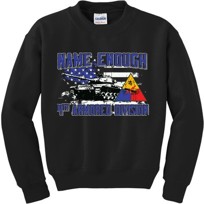 Veteran 4th Armored Division Breakthrough Vintage Gift Kids Sweatshirt