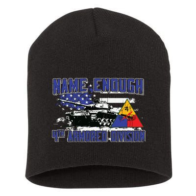 Veteran 4th Armored Division Breakthrough Vintage Gift Short Acrylic Beanie