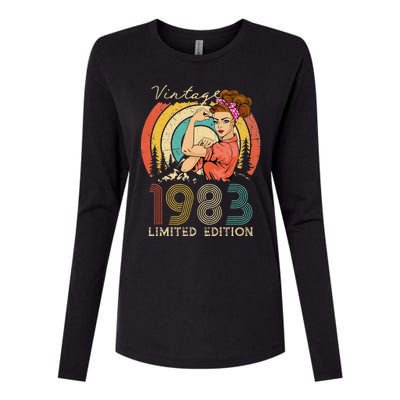 Vintage 40th Birthday Gift Ideas For Women, Best Of 1983 Womens Cotton Relaxed Long Sleeve T-Shirt