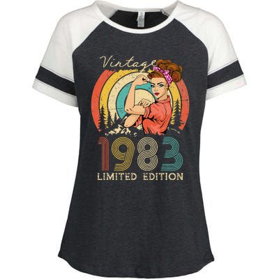 Vintage 40th Birthday Gift Ideas For Women, Best Of 1983 Enza Ladies Jersey Colorblock Tee