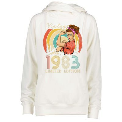 Vintage 40th Birthday Gift Ideas For Women, Best Of 1983 Womens Funnel Neck Pullover Hood