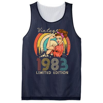 Vintage 40th Birthday Gift Ideas For Women, Best Of 1983 Mesh Reversible Basketball Jersey Tank