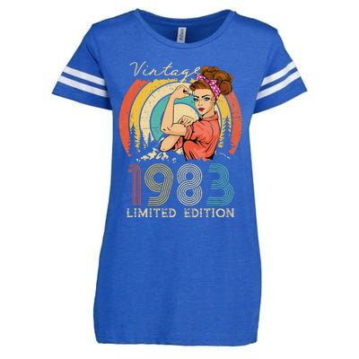 Vintage 40th Birthday Gift Ideas For Women, Best Of 1983 Enza Ladies Jersey Football T-Shirt