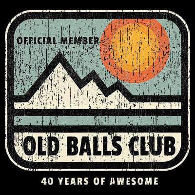 Vintage 40th Birthday Old Balls Club 40 Years Of Awesome T-Shirt