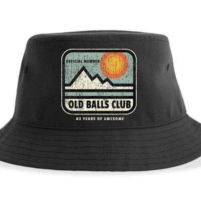 Vintage 40th Birthday Old Balls Club 40 Years Of Awesome Sustainable Bucket Hat