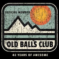 Vintage 40th Birthday Old Balls Club 40 Years Of Awesome Button