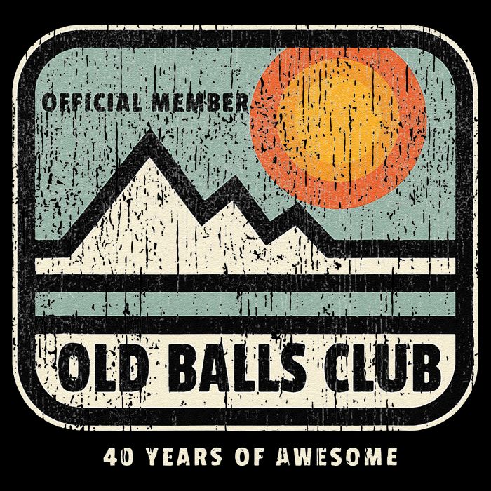 Vintage 40th Birthday Old Balls Club 40 Years Of Awesome Button