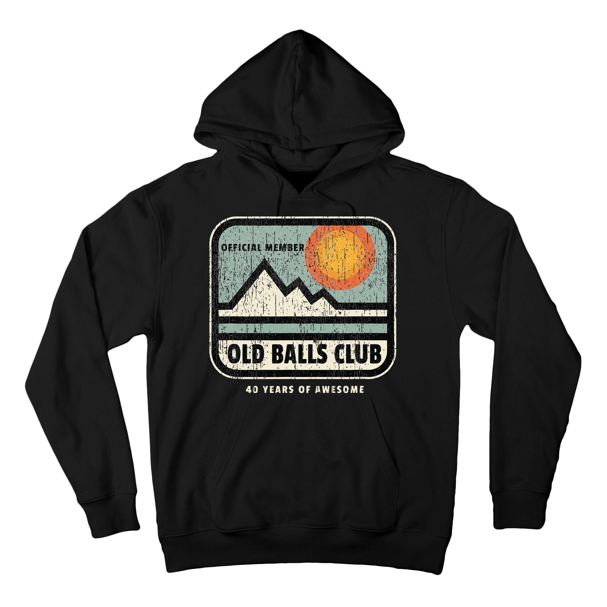 Vintage 40th Birthday Old Balls Club 40 Years Of Awesome Tall Hoodie