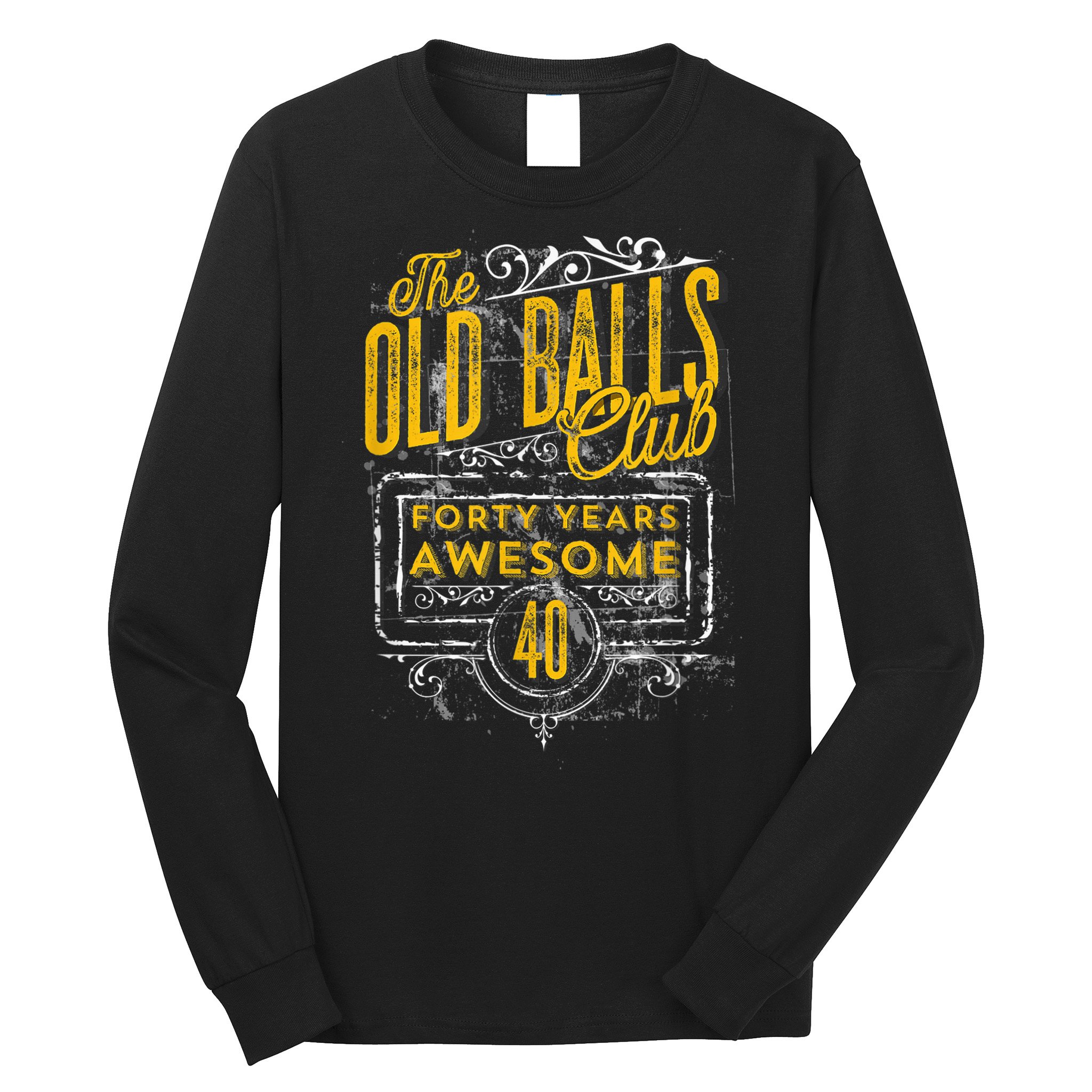  Vintage 40th Birthday Old Balls Club for Old Man Birthday Long Sleeve Shirt