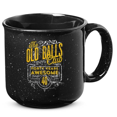  Vintage 40th Birthday Old Balls Club for Old Man Birthday 15oz Campfire Ceramic Mug