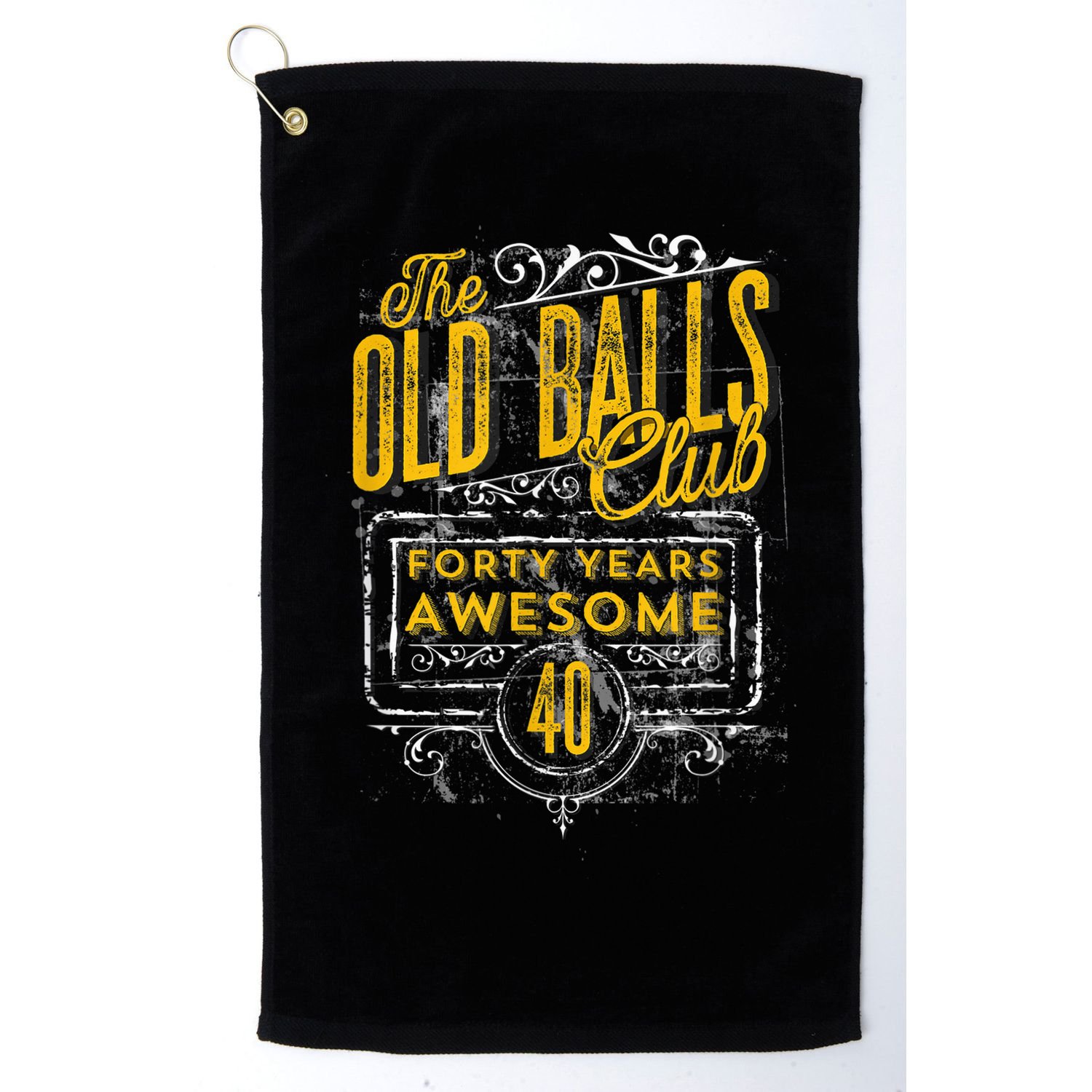  Vintage 40th Birthday Old Balls Club for Old Man Birthday Golf Towel