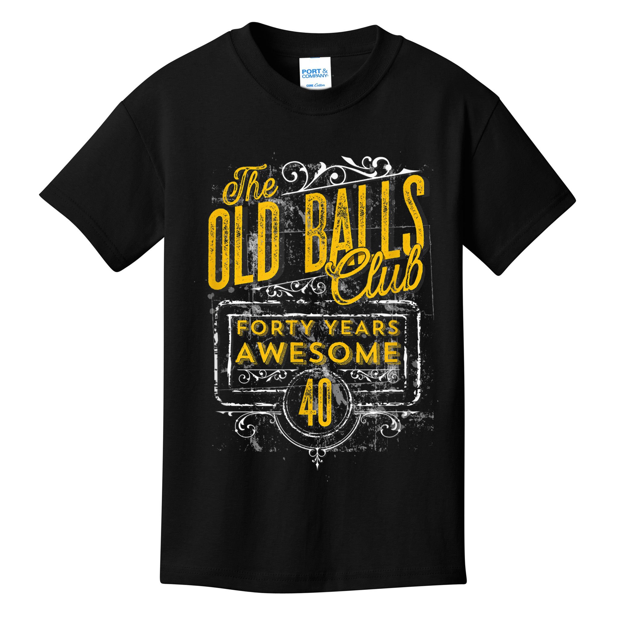  Vintage 40th Birthday Old Balls Club for Old Man Birthday Kids T-Shirt