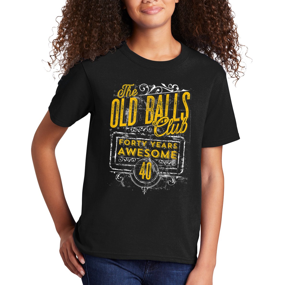  Vintage 40th Birthday Old Balls Club for Old Man Birthday Kids T-Shirt