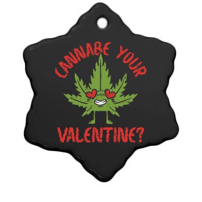 Valentine 420 Cannabis Marijuana Weed Stoner Ceramic Star Ornament