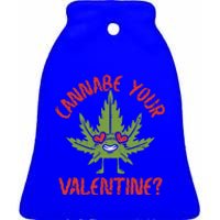 Valentine 420 Cannabis Marijuana Weed Stoner Ceramic Bell Ornament