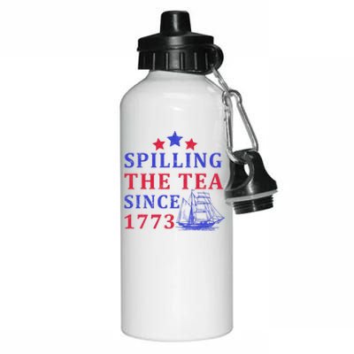 Vintage 4Th July Spilling The Tea Since 1773 Fourth Of July Aluminum Water Bottle