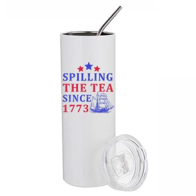 Vintage 4Th July Spilling The Tea Since 1773 Fourth Of July Stainless Steel Tumbler