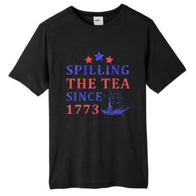 Vintage 4Th July Spilling the Tea Since 1773 Fourth of July Tall Fusion ChromaSoft Performance T-Shirt