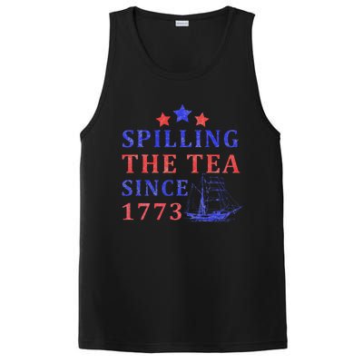 Vintage 4Th July Spilling the Tea Since 1773 Fourth of July PosiCharge Competitor Tank