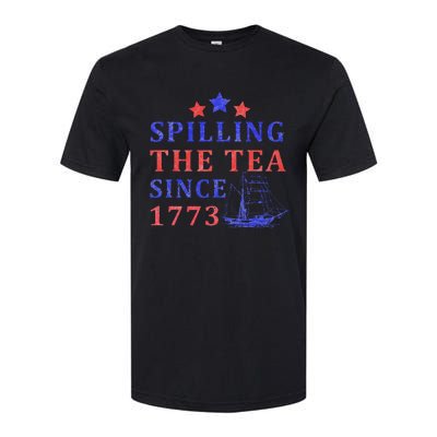 Vintage 4Th July Spilling the Tea Since 1773 Fourth of July Softstyle CVC T-Shirt