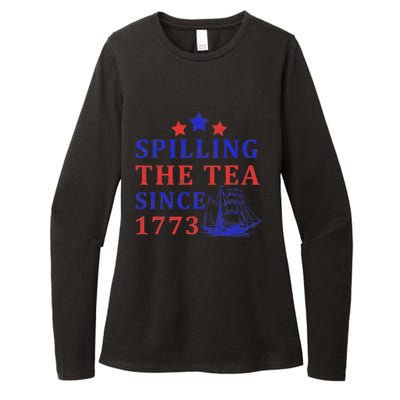 Vintage 4Th July Spilling the Tea Since 1773 Fourth of July Womens CVC Long Sleeve Shirt