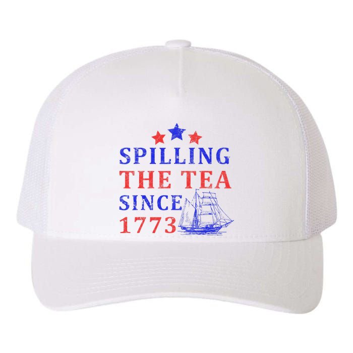 Vintage 4Th July Spilling The Tea Since 1773 Fourth Of July Yupoong Adult 5-Panel Trucker Hat