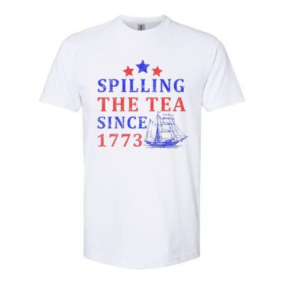 Vintage 4Th July Spilling the Tea Since 1773 Fourth of July Softstyle CVC T-Shirt