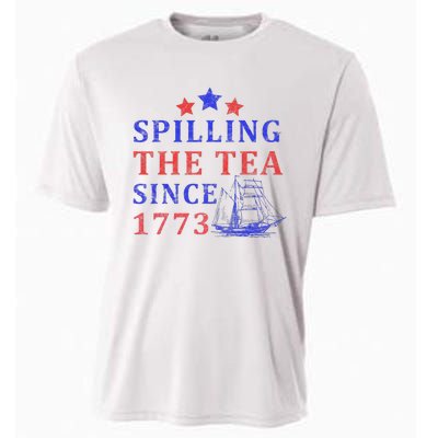 Vintage 4Th July Spilling the Tea Since 1773 Fourth of July Cooling Performance Crew T-Shirt