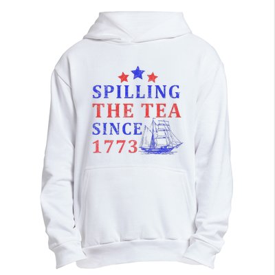 Vintage 4Th July Spilling the Tea Since 1773 Fourth of July Urban Pullover Hoodie