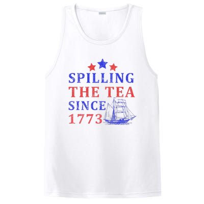 Vintage 4Th July Spilling the Tea Since 1773 Fourth of July PosiCharge Competitor Tank