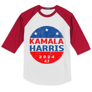 Vote 47 Kamala Harris 2024 President America Election Design Kids Colorblock Raglan Jersey