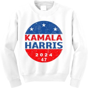 Vote 47 Kamala Harris 2024 President America Election Design Kids Sweatshirt