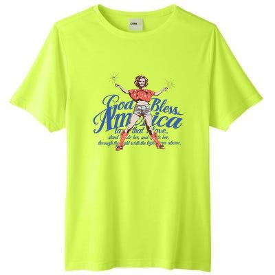 Vintage 4th Of July Pinup God Bless America Tall Fusion ChromaSoft Performance T-Shirt