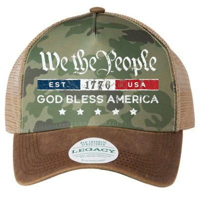 Vintage 4th Of July We The People Usa God Legacy Tie Dye Trucker Hat