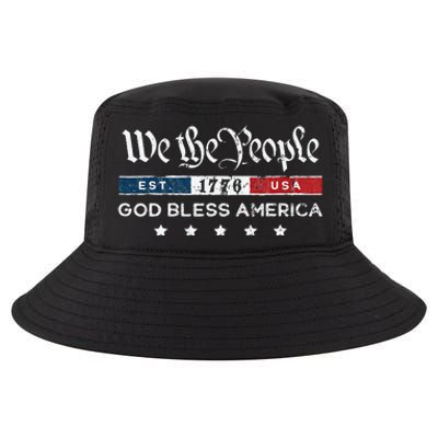 Vintage 4th Of July We The People Usa God Cool Comfort Performance Bucket Hat