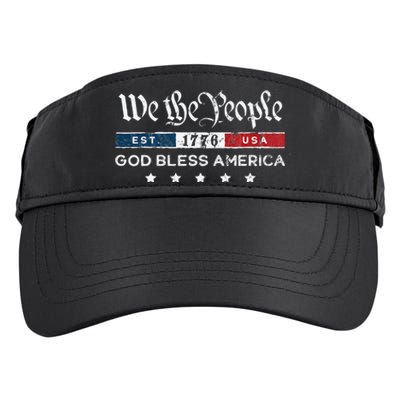 Vintage 4th Of July We The People Usa God Adult Drive Performance Visor