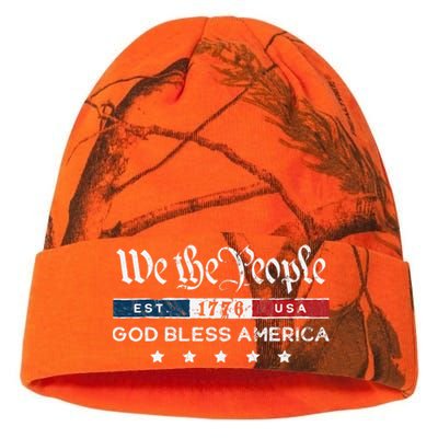 Vintage 4th Of July We The People Usa God Kati Licensed 12" Camo Beanie