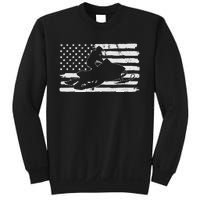 Vintage 4th Of July USA Flag Snowmobile Snow Mobile Sweatshirt