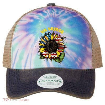 Vintage 4th Of July Va Nurse Patriotic Real American Legacy Tie Dye Trucker Hat