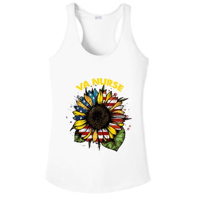 Vintage 4th Of July Va Nurse Patriotic Real American Ladies PosiCharge Competitor Racerback Tank