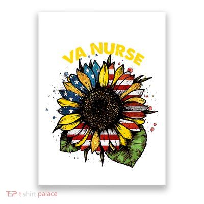 Vintage 4th Of July Va Nurse Patriotic Real American Poster