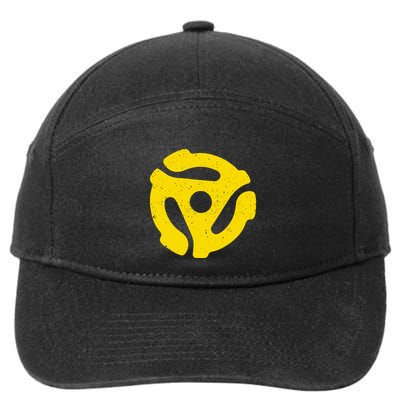Vintage 45 Rpm Vinyl Record Adapter Music 7-Panel Snapback Hat