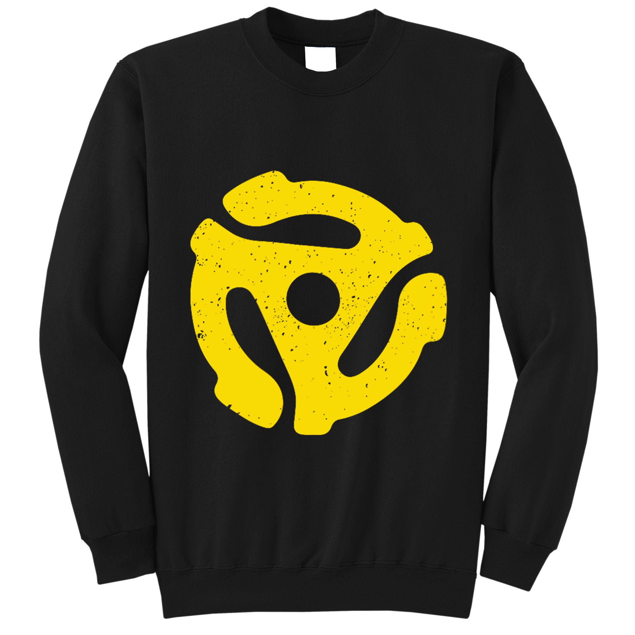 Vintage 45 Rpm Vinyl Record Adapter Music Tall Sweatshirt