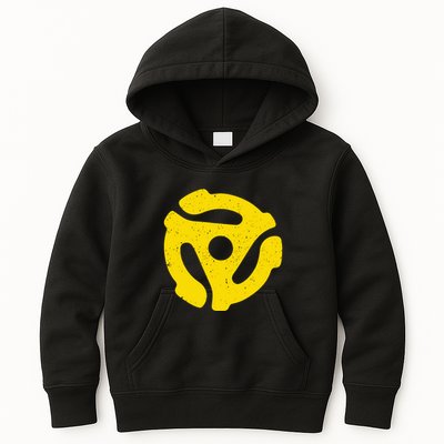 Vintage 45 Rpm Vinyl Record Adapter Music Kids Hoodie