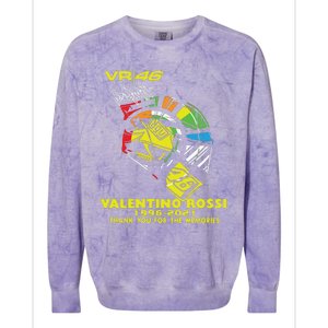 Vr 46 Valentino Rossi 19962021 Thank You For The Memories Colorblast Crewneck Sweatshirt