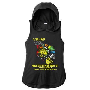 Vr 46 Valentino Rossi 19962021 Thank You For The Memories Ladies PosiCharge Tri-Blend Wicking Draft Hoodie Tank