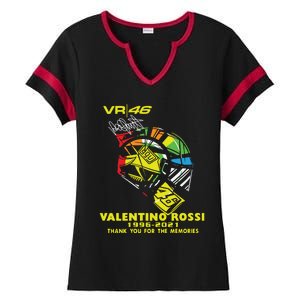 Vr 46 Valentino Rossi 19962021 Thank You For The Memories Ladies Halftime Notch Neck Tee